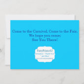 Luchtballonnen, carrousel, carnaval Circus Birthda Kaart (Achterkant)