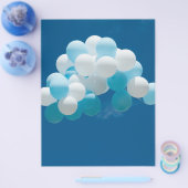 Luchtballonnen die in de blauwe lucht vliegen flyer (Enkel)