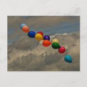 Luchtballonnen die in het Briefkaart van de wind b (Voorkant)