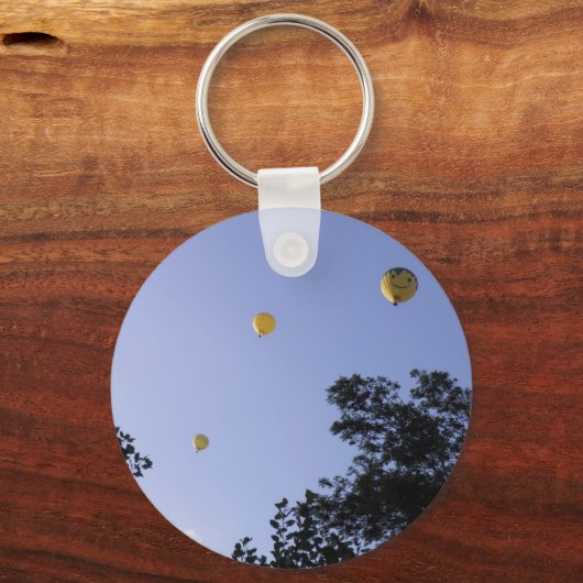 Luchtballonnen door de bomen sleutelhanger (Voorkant)
