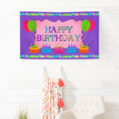 Luchtballonnen en Cake Birthday Spandoek (Insitu)