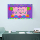 Luchtballonnen en Cake Birthday Spandoek (Beurs)