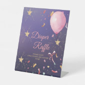 Luchtballonnen en Confetti diapluiers Reclamebord Met Voetstuk (Voorkant)