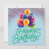 Luchtballonnen en Confetti Kaart (Voorkant)