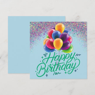 Luchtballonnen en Confetti Kaart