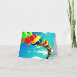 Luchtballonnen en Sky Notecard Kaart