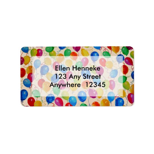 Luchtballonnen Etiket (Voorkant)