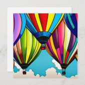 Luchtballonnen Feestdagenkaart (Voorkant / Achterkant)