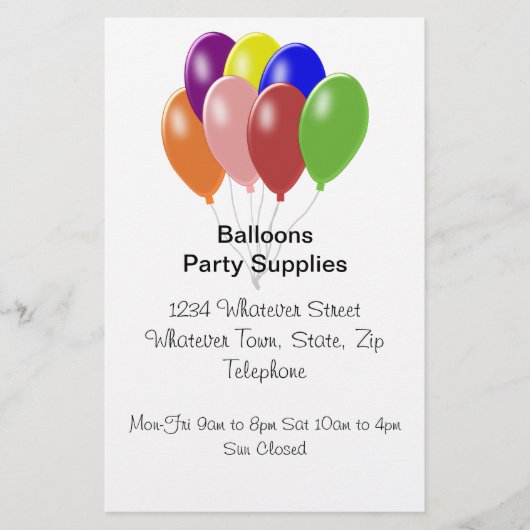 Luchtballonnen Flyer (Voorkant)