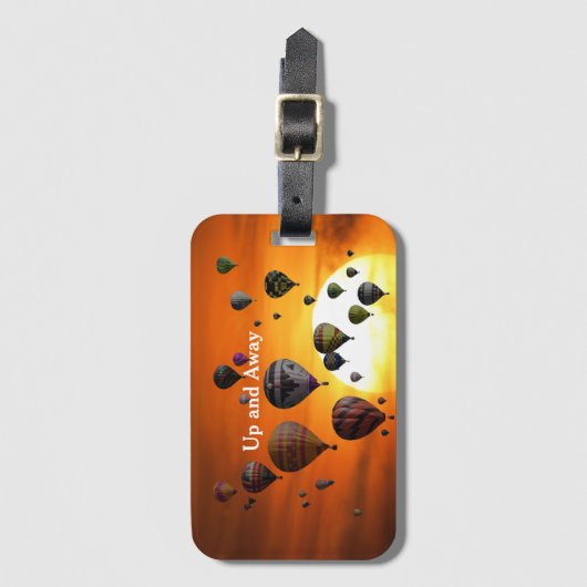 Luchtballonnen in bagagelabel (Voorkant (verticaal))