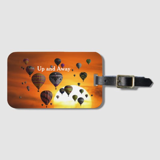 Luchtballonnen in bagagelabel (Voorkant (horizontaal))