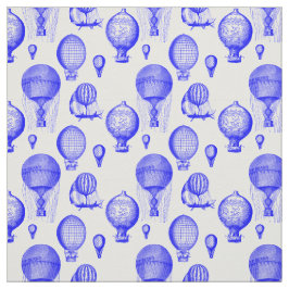  luchtballonnen in blauw stof