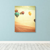 Luchtballonnen in de lucht canvas afdruk (Insitu (Houten vloer))