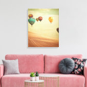 Luchtballonnen in de lucht canvas afdruk (Insitu (Woonkamer))