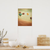Luchtballonnen in de lucht poster (Keuken)