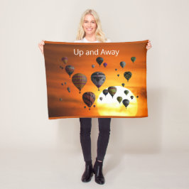 Luchtballonnen in de vlucht fleece deken