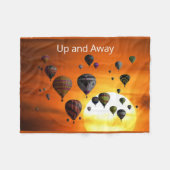 Luchtballonnen in de vlucht fleece deken (Voorkant (Horizontaal))