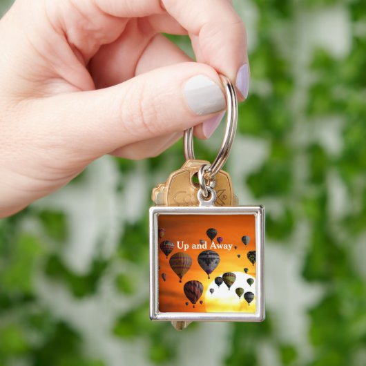 Luchtballonnen in de vlucht sleutelhanger (Hand)