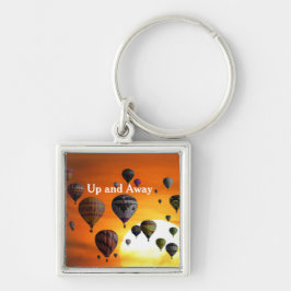 Luchtballonnen in de vlucht sleutelhanger