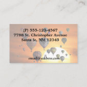 Luchtballonnen in de vlucht visitekaartje (Achterkant)