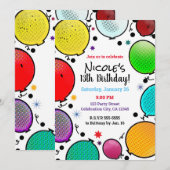 Luchtballonnen in een speelse stripstijl verjaarda kaart (Voorkant / Achterkant)