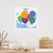 Luchtballonnen in het Poster Sky (Keuken)