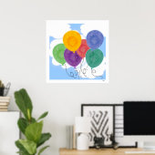 Luchtballonnen in het Poster Sky (Thuiskantoor)