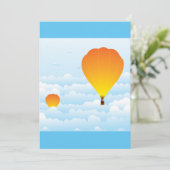 Luchtballonnen in wolken kaart (Staand voorkant)