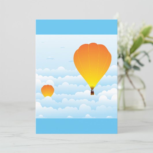 Luchtballonnen in wolken kaart