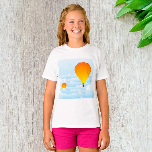 Luchtballonnen in wolken t-shirt