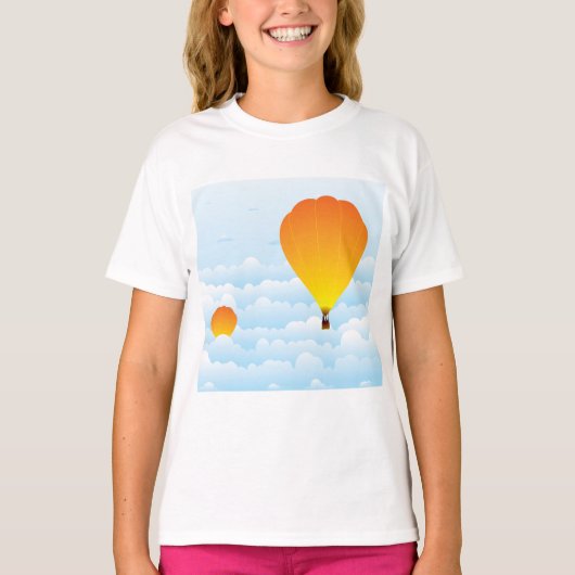 Luchtballonnen in wolken t-shirt (Voorkant)