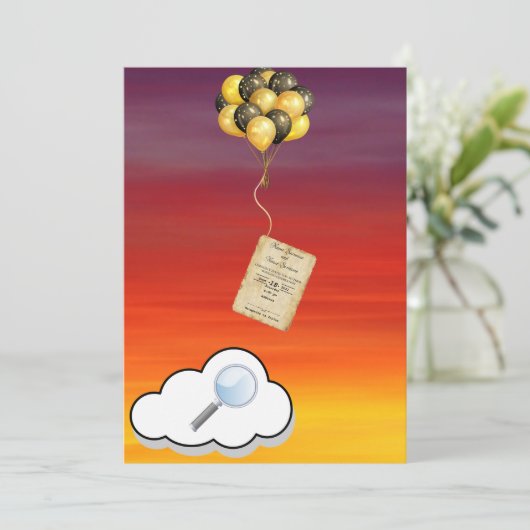 Luchtballonnen Kaart (Staand voorkant)