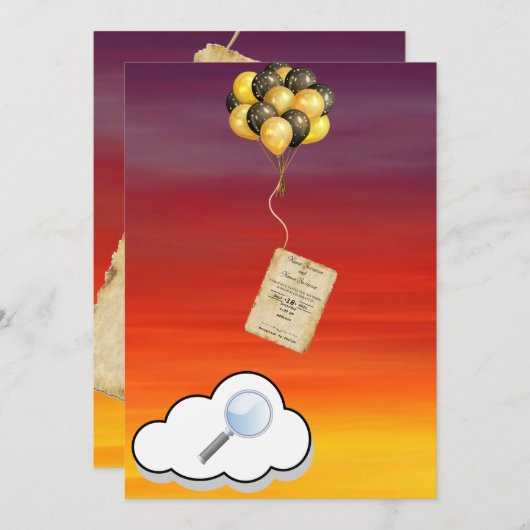 Luchtballonnen Kaart (Voorkant / Achterkant)