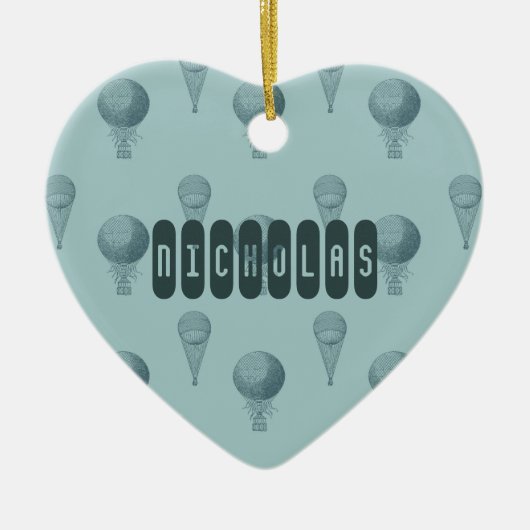 Luchtballonnen Keramisch Ornament (Voorkant)