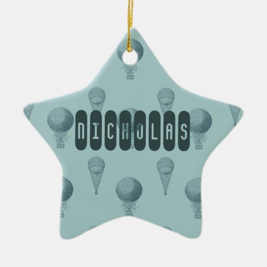 Luchtballonnen Keramisch Ornament (Voorkant)