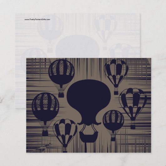  luchtballonnen met drukcabine briefkaart (Voorkant / Achterkant)