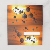 Luchtballonnen met heteluchtafgifte op de vliegkaa plaatskaartje (Buitenkant ongevouwen)