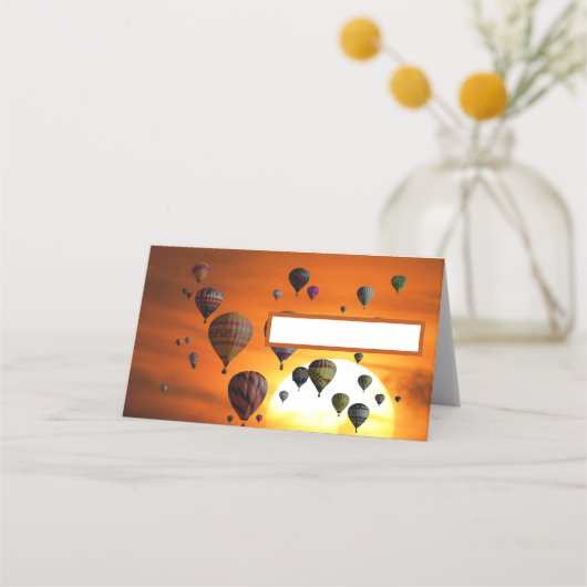 Luchtballonnen met heteluchtafgifte op de vliegkaa plaatskaartje (Voorkant)