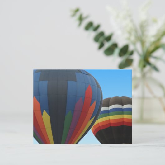 Luchtballonnen met warme lucht in Briefkaart (Staand voorkant)