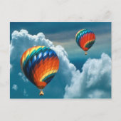 Luchtballonnen met warme lucht, met Briefkaart voo (Voorkant)