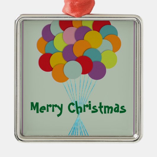 Luchtballonnen Metalen Ornament (Voorkant)