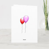 Luchtballonnen op gevouwen Birthday Kaart (Achterkant)