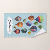 Luchtballonnen op lichtblauwe handdoek (Handdoek)