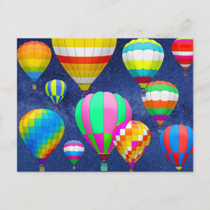 Luchtballonnen op Sterrennacht Briefkaart