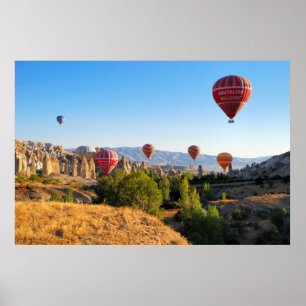 Luchtballonnen over Cappadocia Poster