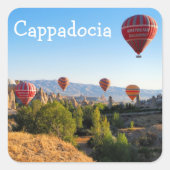 Luchtballonnen over Cappadocia Vierkante Sticker (Voorkant)