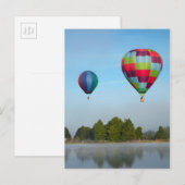 Luchtballonnen over een meer, NZ Briefkaart (Voorkant / Achterkant)