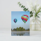 Luchtballonnen over een meer, NZ Briefkaart (Staand voorkant)