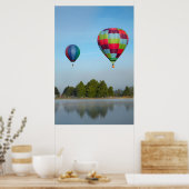 Luchtballonnen over een meer, NZ Poster (Keuken)