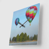 Luchtballonnen over een meer, NZ Vierkante Klok (Hoek)